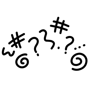 Symbols representing confusion