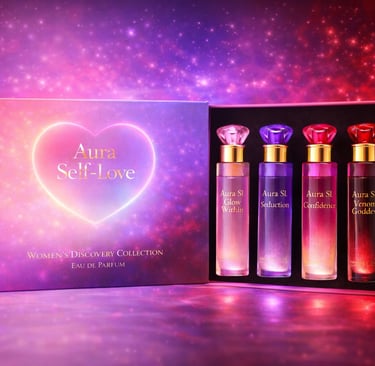 Aura self love luxury perfume discovery set 