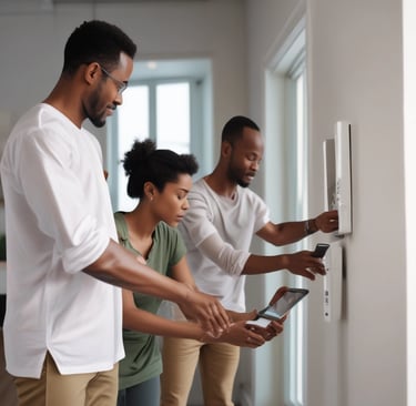 black blue and yellow textile