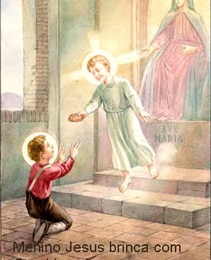 São Geraldo brincando com o menino Jesus