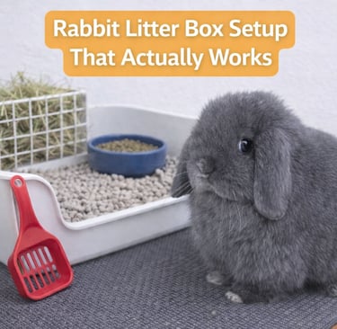 Hot Cross Buns' Bluebird contemplating litter box habits