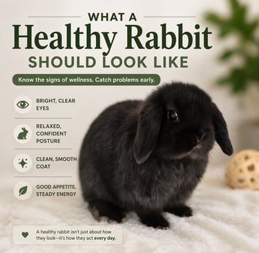 Hot Cross Buns' Zinnia radiates good health in this post about what a healthy rabbit should look lik