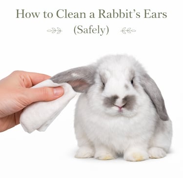 Hot Cross Buns' Potsticker getting an ear cleaning
