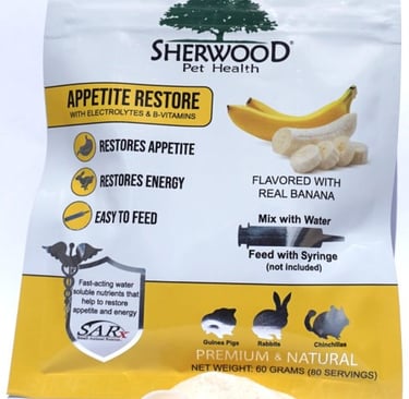 Hot Cross Buns' Recommended Supplies List - Sherwood Pet Health Appetite Restore 