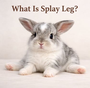What Is Splay Leg - AI generated image of baby Holland Lop with splay leg