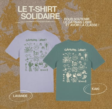 a t - shirt with a graphic Gatinais Libre