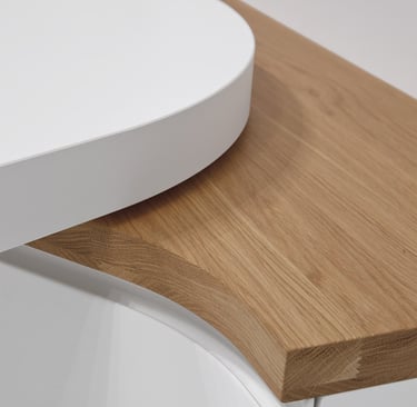 plan de travail arrondi bois