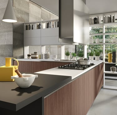 cuisine bois et blanche