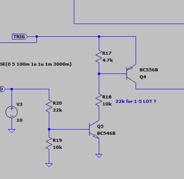 TR-808 LTSPICE Trigger circuit