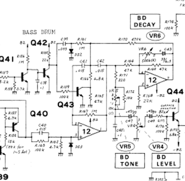 TR-808 Bass Drum Schematic