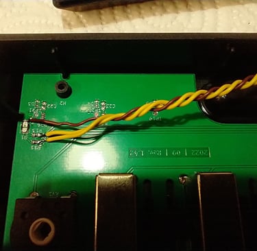 Stylophone Beat sync mod LED location 2