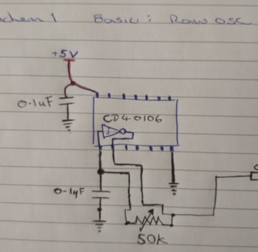CD40106 Rough Oscillator Schematic