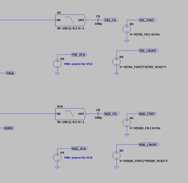 TB303 LTSPICE output circuits.