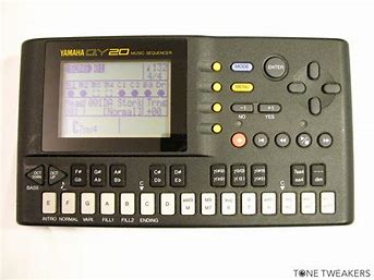 Yamaha QY20: Digital rompler and 8 track sequencer.
