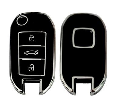 Glanzende stijlvolle zwarte autosleutelcover voor Citroen