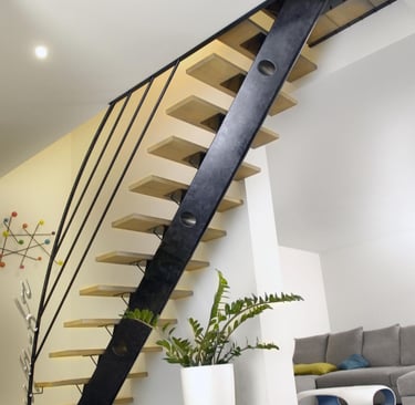 escalier limon central metal bois toulouse