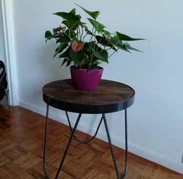 table d'appoint métal bois