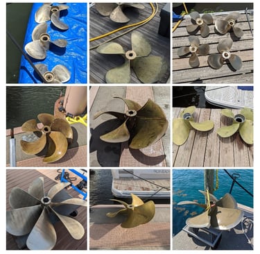 Professional diver removal yacht propeller for fix damagr in West Palm Beach