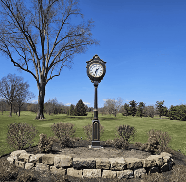 golf course post clock