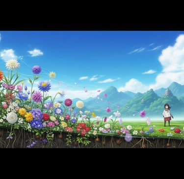 japanese flower animation 