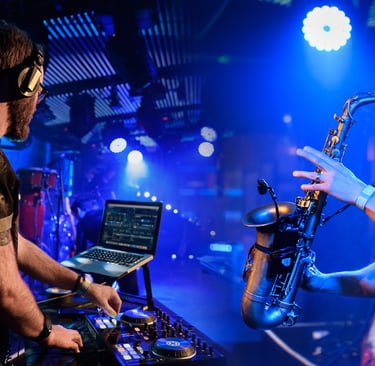 Our DJ & SAX COMBO playing live at one of our weddings!