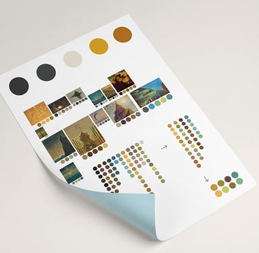 An example of how the colours were selected and later used in the labelling system. 
