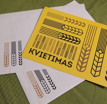 Envelope and postcard for the event. 