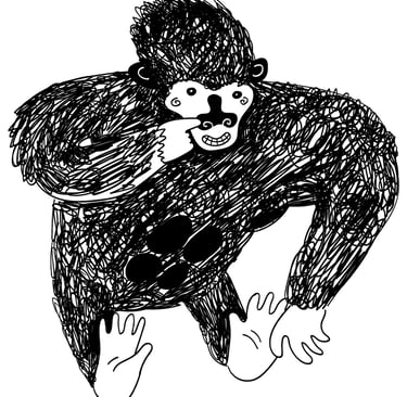 Monkey illustration.