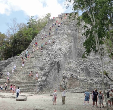 mexico coba archeological zone big pyramid