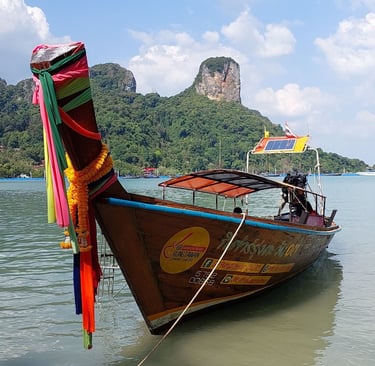 thailand krabi railay east long tail boat
