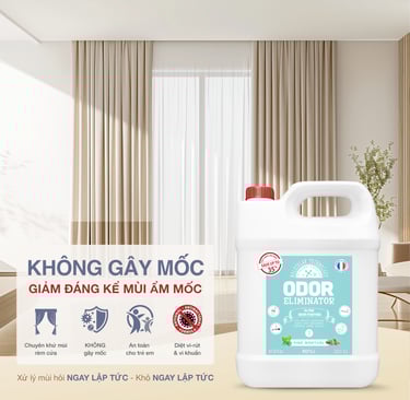 Xịt khử mùi nhanh khô, không gây ẩm mốc, chuyên khử mùi rèm cửa