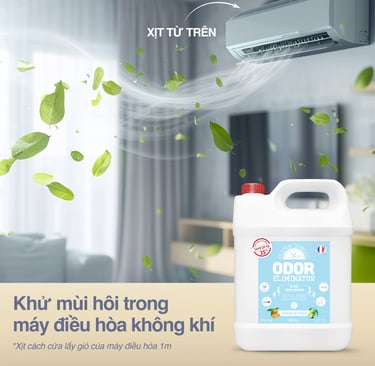 Khử mùi hôi trong máy điều hoà không khí, diệt vi rút, vi khuẩn