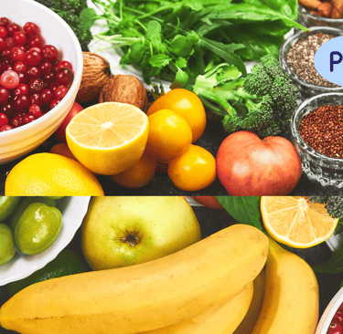 a variety of fruits and vegetables including fruit and vegetables
