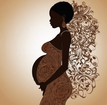 silhouette of pregnant woman