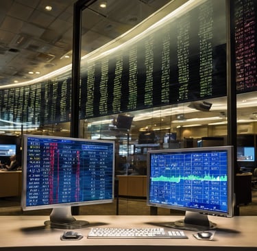 Two individuals in business attire are standing near glass doors with the phrase 'Invest Europe' etched on them. One person is holding a smartphone.