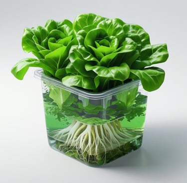 Small Hydroponic Grown Lettuce Plant