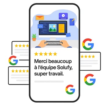 Avis client Google sur Solufy, agence web à Montpellier spécialisée en création de site internet