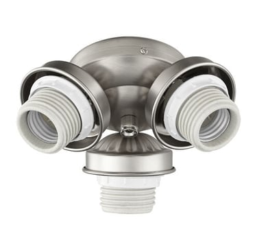 a close up of a light fixture with a white light