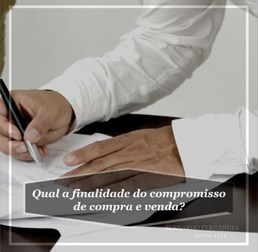 Para que serve compromisso de compra e venda