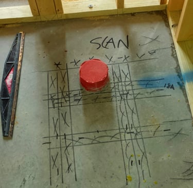 Concrete floor with RADAR Scan