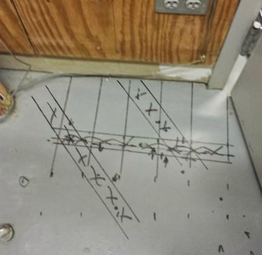 Typical Steel layout as indicated by RADAR imaging