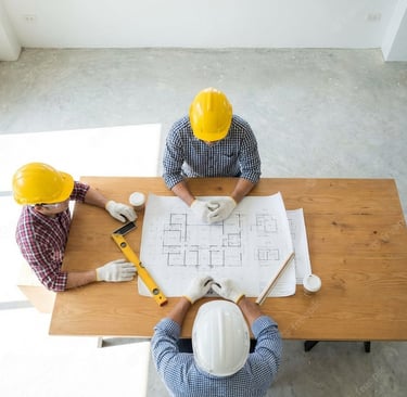 construction meeting discussing renovation plans