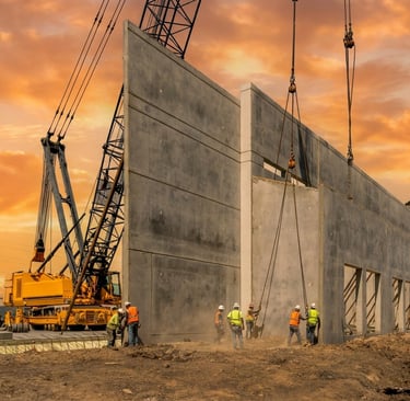 tilt up panels on a construction site occasionally require penetrations that GPR can assist with