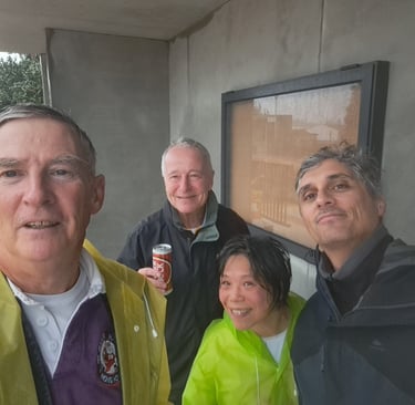 smiling people with a beer