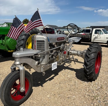 Silver King tractor on display