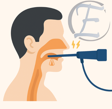a doctor examining a patient's eye