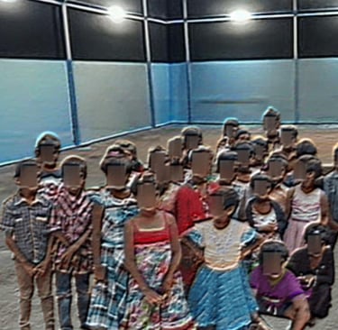 a group of children in a room on green Way Association