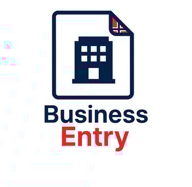 a business entry sign with a picture of a house