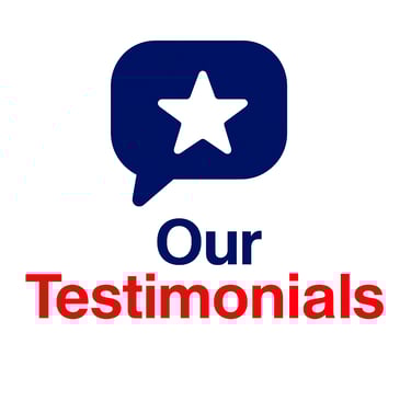 a star is shown in the background with the words our testimonals