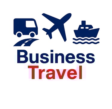 a business travel logo with a boat and a boat